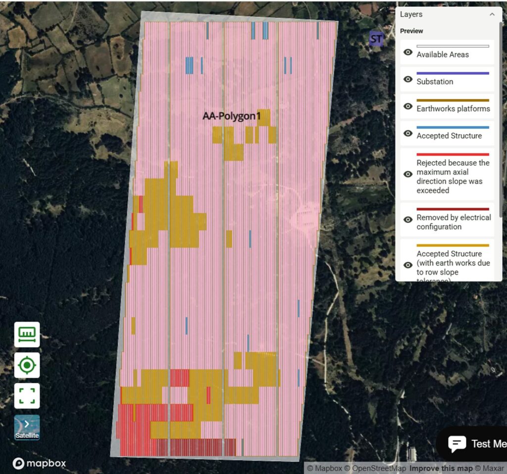 Engineer reviewing solar plant design software on a dual monitor workstation