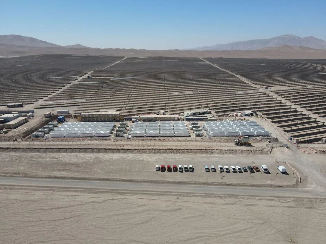 Aerial view of a large-scale BESS utility facility under construction in France
