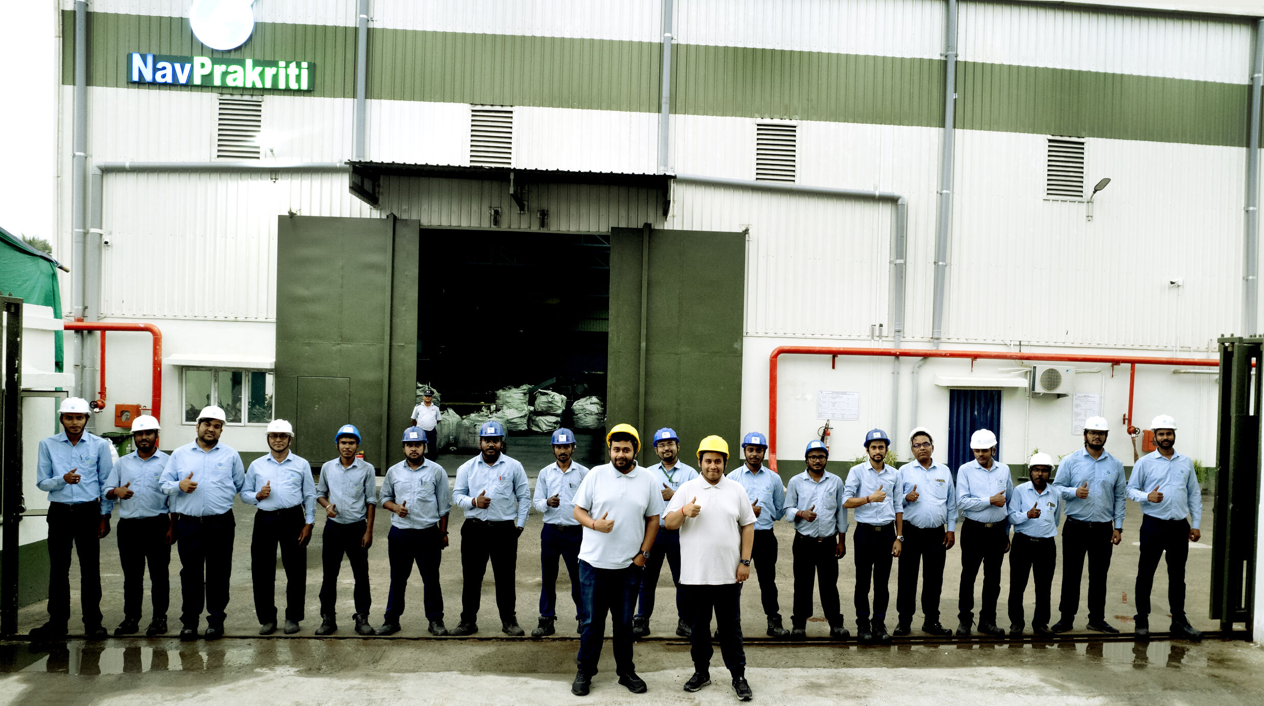 Industrial battery processing equipment showing the recycling facility layout and chemical recovery systems.