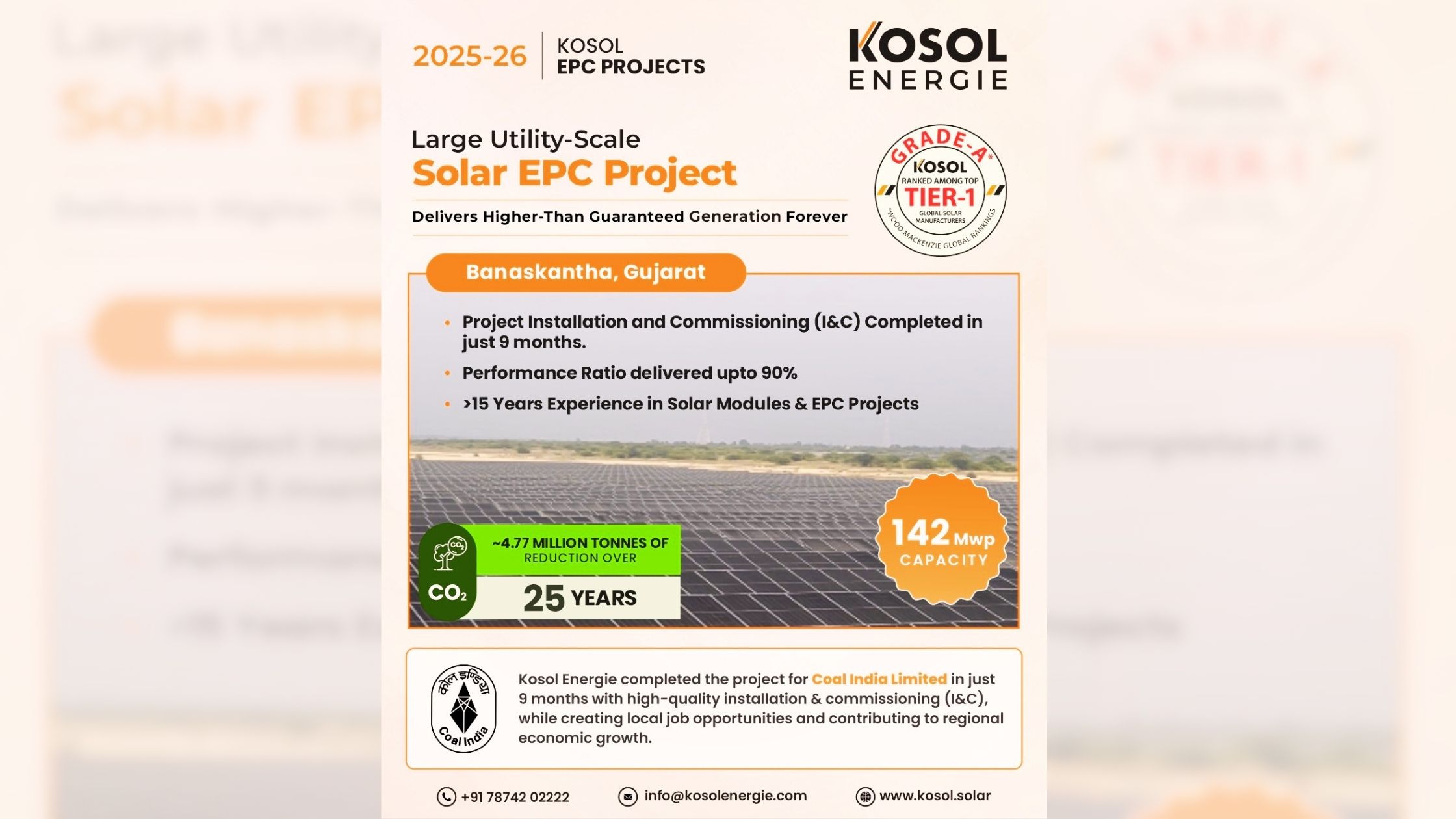 Aerial view of a large-scale solar farm featuring rows of N-TOPCon panels