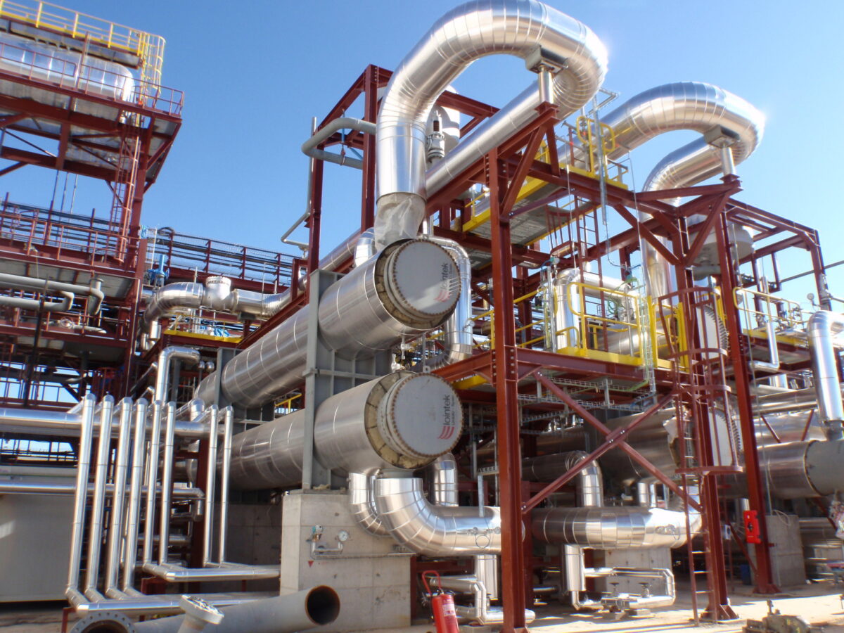 Industrial thermal storage components for a liquid air energy storage plant