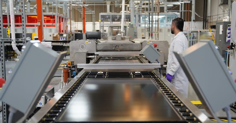 Close up of a solar panel installation on a residential roof in Germany