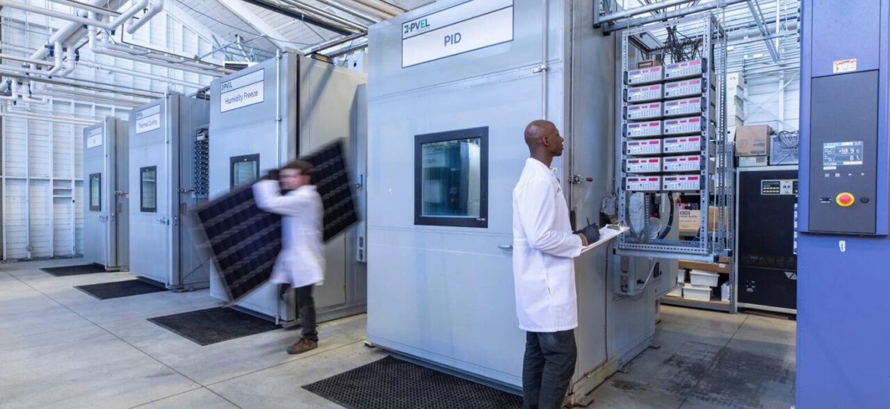 Close-up of a cracked solar panel corner on a roof rack