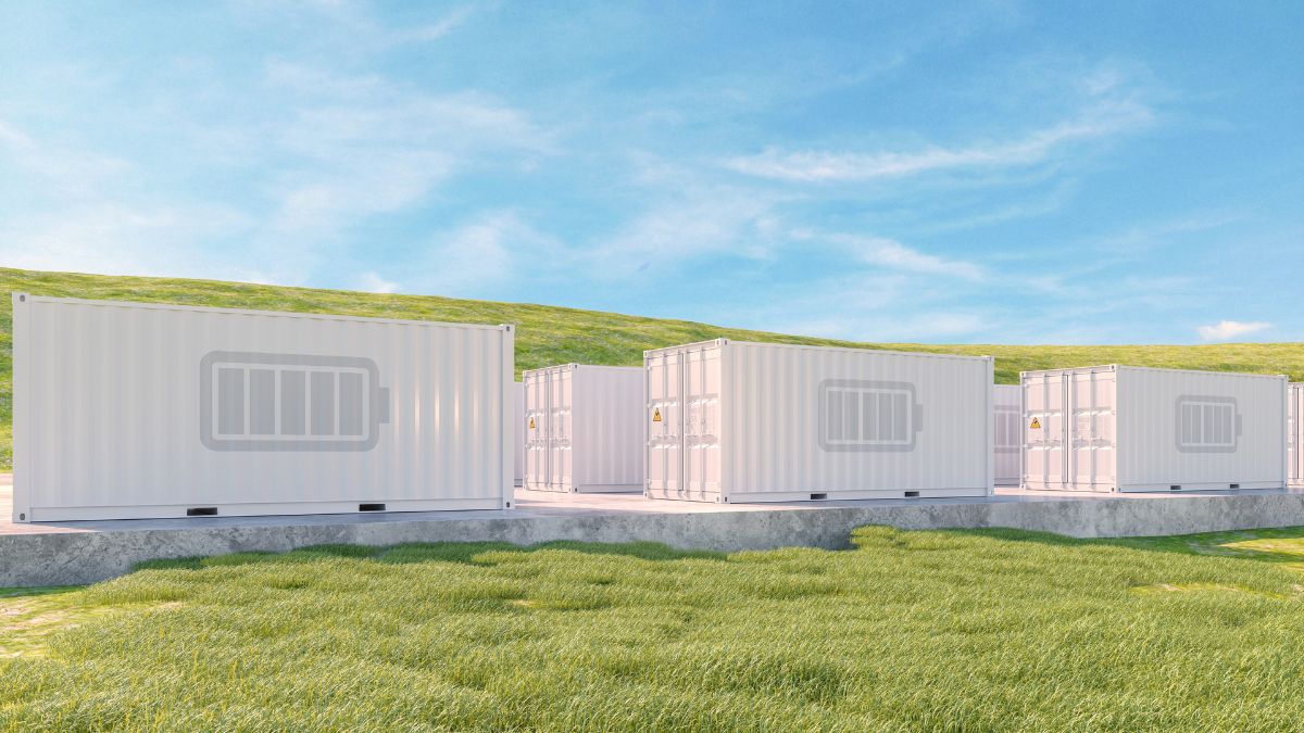 Industrial battery energy storage system units representing large scale LFP cell deployment
