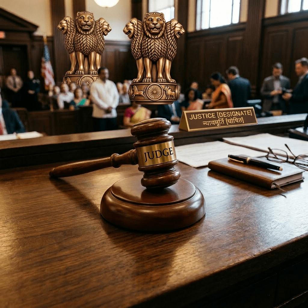 A wooden judge's gavel on a bench symbolizing legal disputes in the solar energy sector.