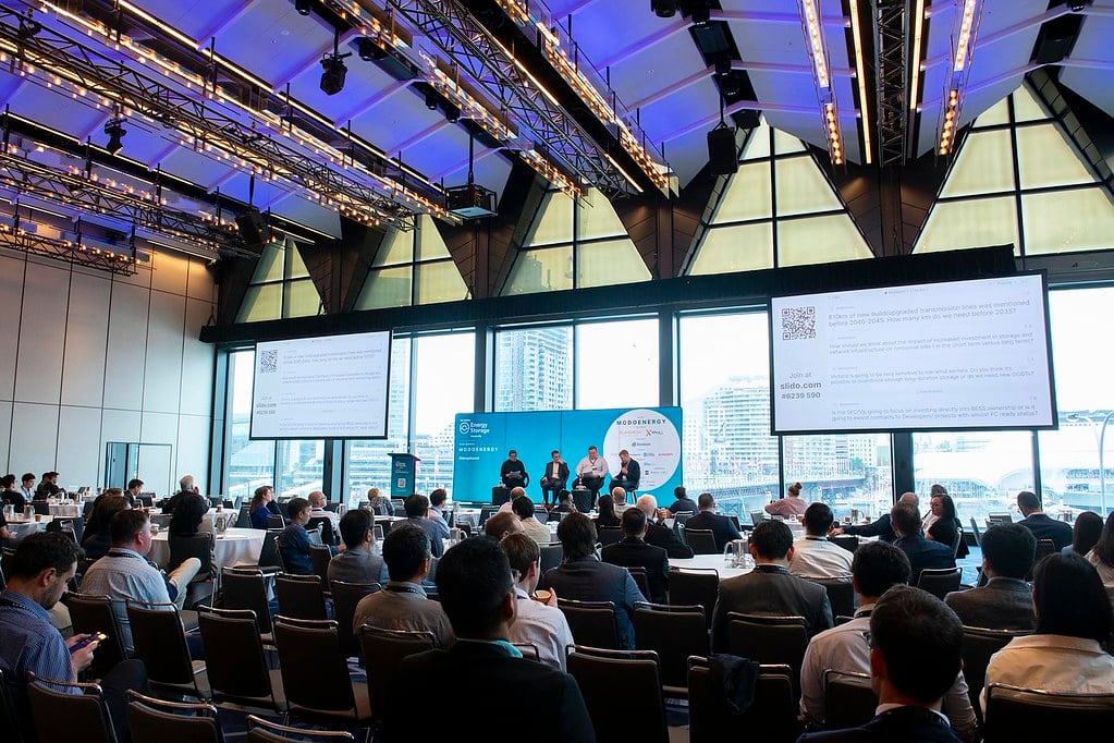 Large scale industrial battery energy storage system containers installed at a solar farm site