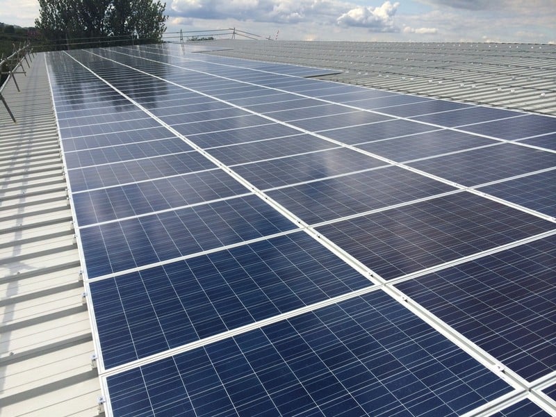 Vikram Solar module manufacturing facility showing automated assembly lines and high-efficiency solar panels