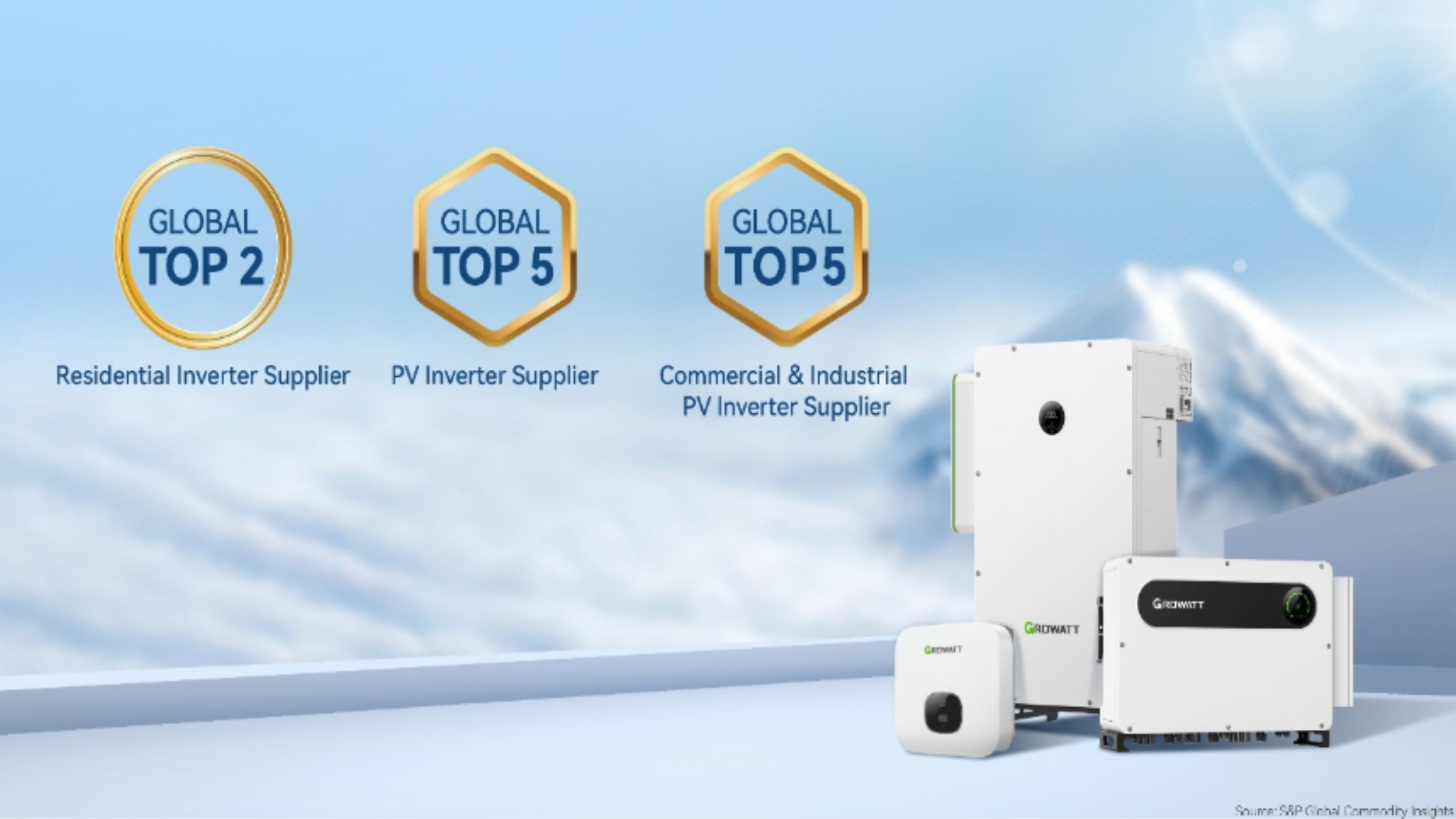 A professional solar inverter display at an international trade exhibition booth.